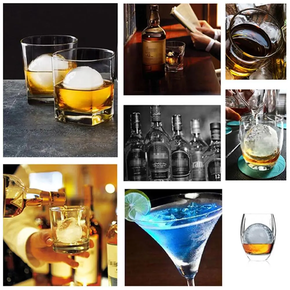 1/3/5PCS Makers Whisky Cocktail Vodka 4 Hole Ball Ice Mould Kitchen Accessories Tools Ice Cream Maker Tool Round