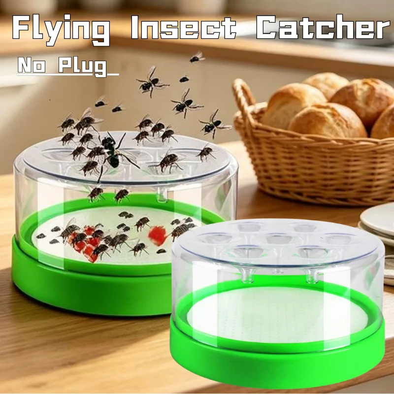 Portable Plug Free Fly Catcher Beekeeping Catcher Non-Toxic Reusable Transparent Fly Trap For Kitchen Home Insect Capture