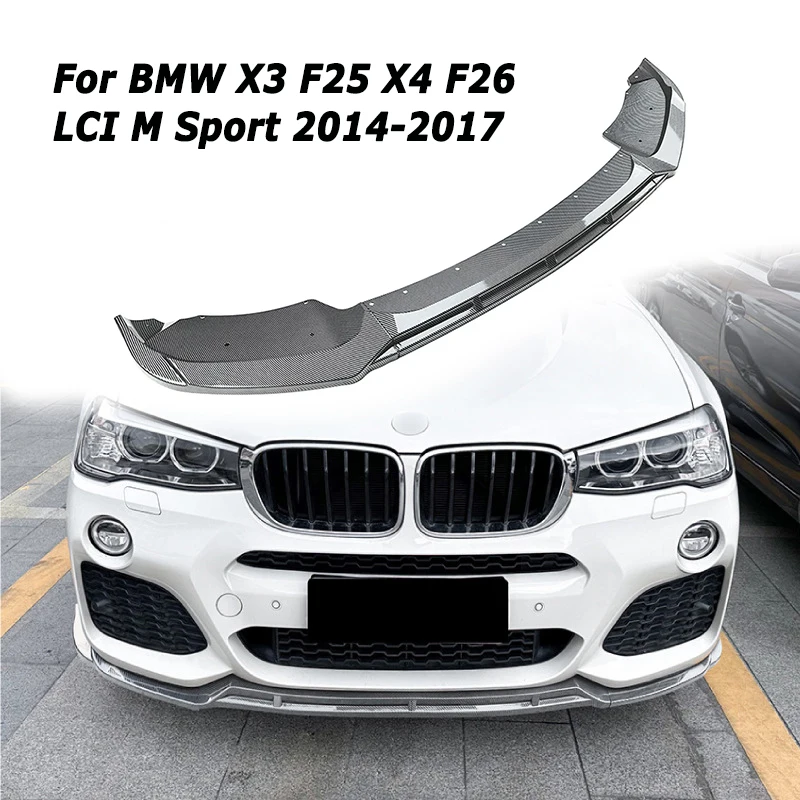 

Car Front Bumper Lip for BMW X3 F25 X4 F26 LCI M Sport 2014-2017 Diffuser Splitter Splitter Exterior Car Accessories Tuning