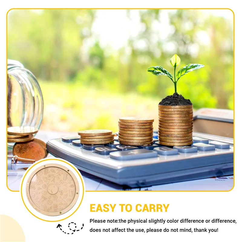 ¡Promoción! Caja de monedas personalizada, discos de regalo de viaje para jugar con monedas, caja de dinero de disco transparente deslizante hacia abajo