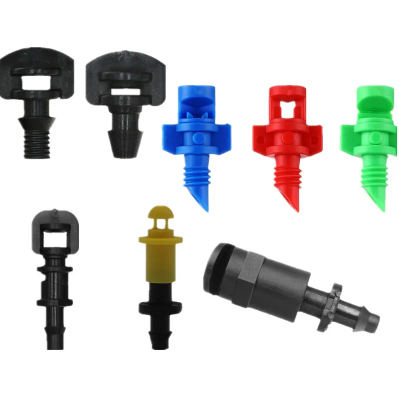 100pcs 360 Degree Misting Nozzle Irrigation Sprinklers Sprayer for Garden Irrigation System Micro Sprayer Refraction Automizing