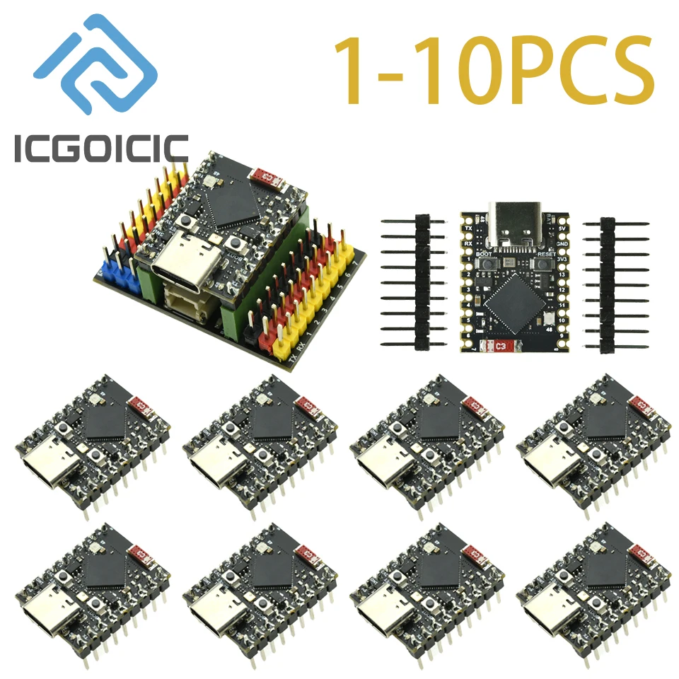 WiFi BT 5.0 Module for ESP32-S3 Supermini, 1-10PCS S3FH4R2 Ultra-Small Wireless Board, Compatible with Arduino Micropython