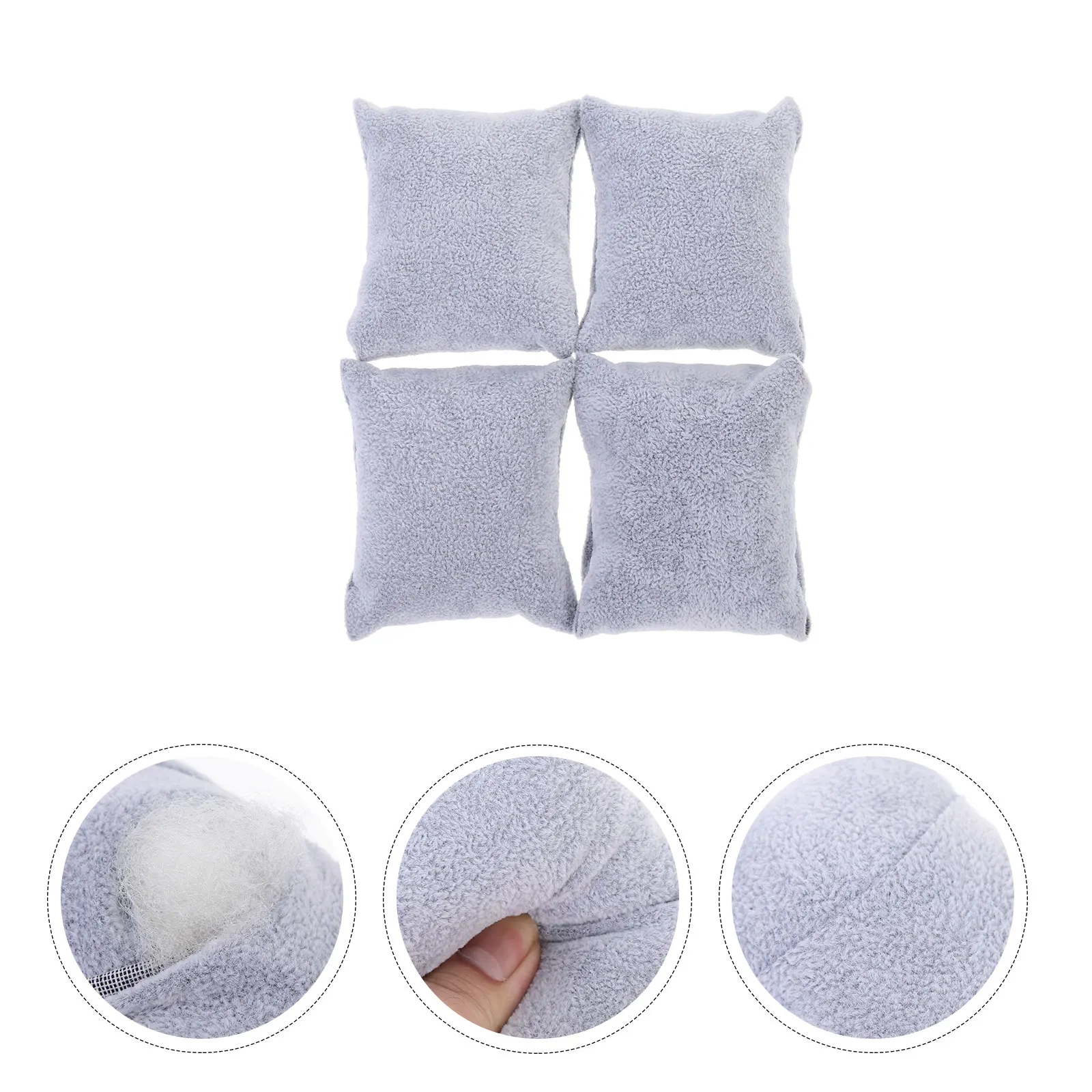 

4pcs Supple Watch Pillow Creative Bracelet Display multifunctional Bangle Display Watch Cushion Organizers Watch Box Pillows