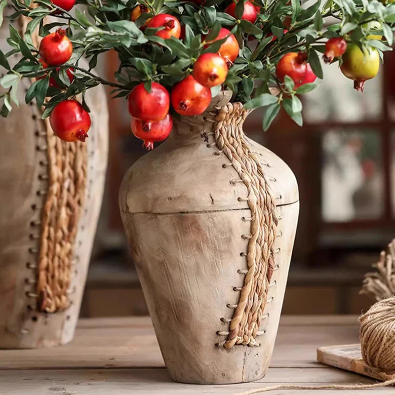 Japanese Wabi-sabi Style Vases Nordic Creative Retro Floor-standing Vases Entrance High-end Living Room Furniture Jarrones FYVS