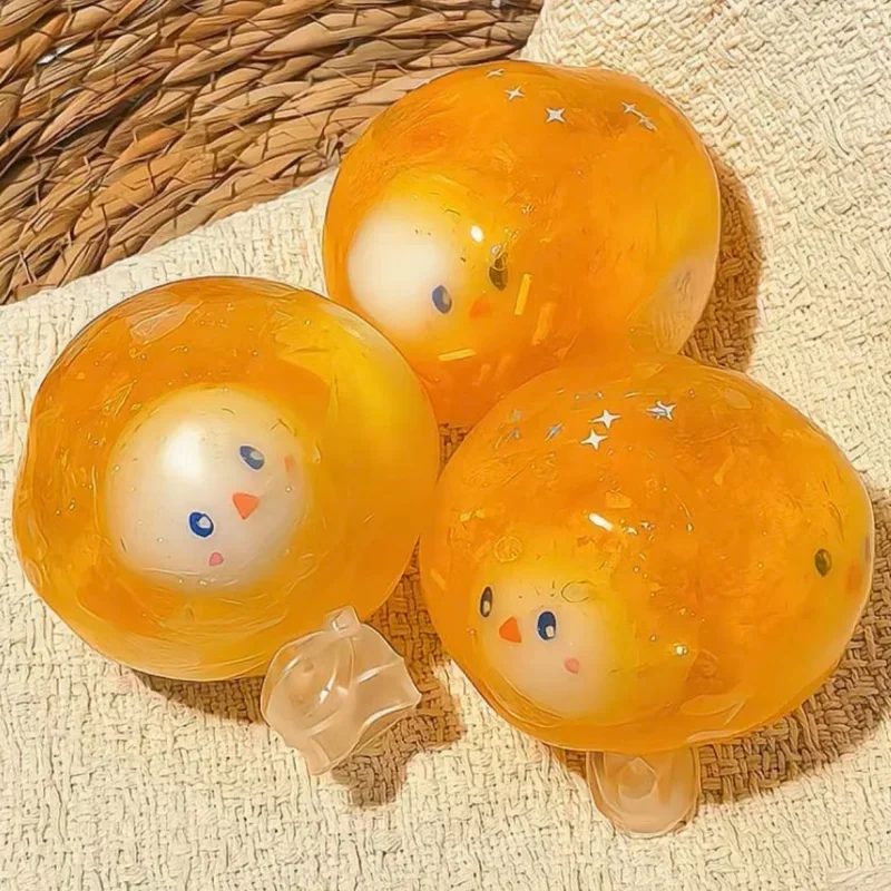 Knackige Wachs-Schäl-Bälle, Squishy-Stressbälle, Schneeball-Knack-Squishy-Tier, Weiches Gel-Fidget-Spielzeug mit Knacktextur für Erwachsene – Detail 3