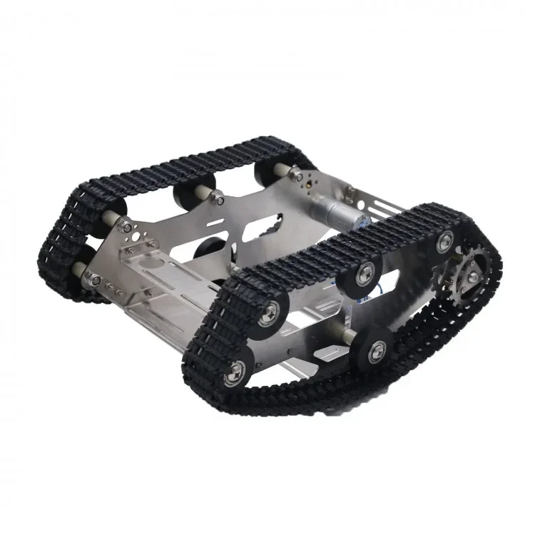 ชุดรถถังหุ่นยนต์ WIFI แบบยังไม่ประกอบ ชุดรถหุ่นยนต์อัจฉริยะ + แขนหุ่นยนต์ A1 รุ่นมาตรฐาน สีดำ