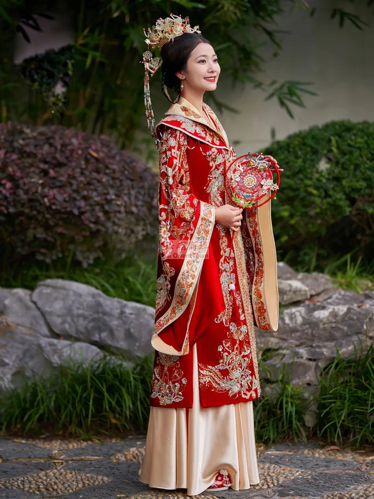 Song Ming Dinastia Hanfu Vestido De Noiva, Original Xiuhe Bordado Phoenix Vestido, Robe Do Dragão, Antiga China Casamento Casal Roupas