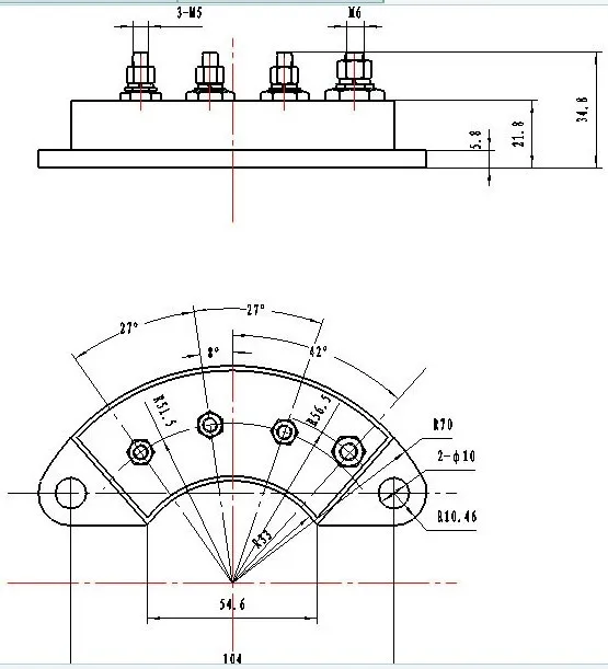 وحدة تحكم المعدل: MXY100-12 100A 1200 فولت MXG100-12 (نوع الضغط/أربعة محطة/تركيب الملعب 104 مللي متر)