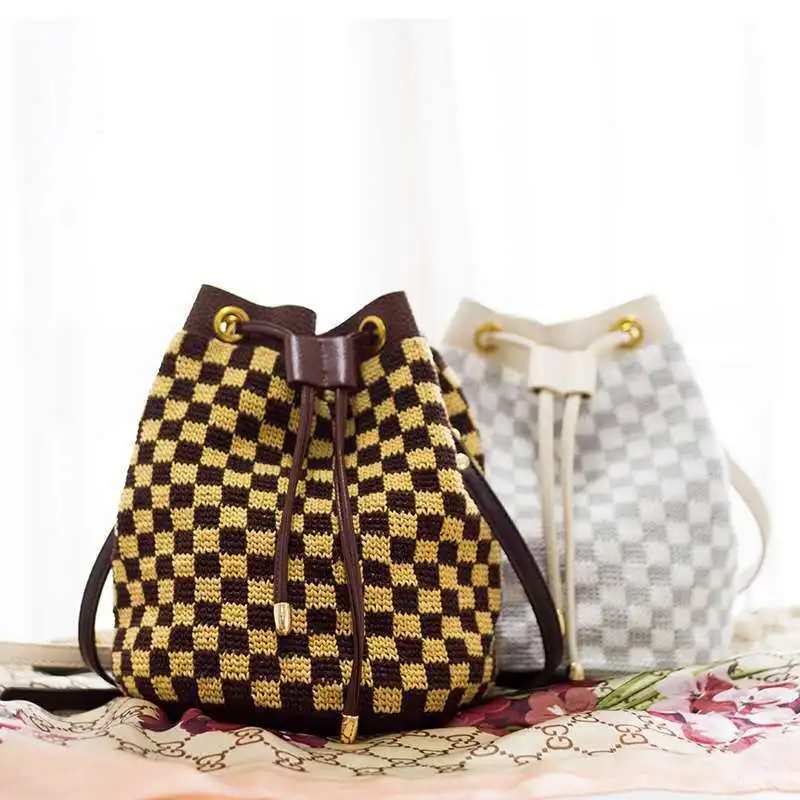 High Quality Leather Handbag Shoulder Strap Woven Bag Set Bag Bottom Flap Cover Hardware Accessories DIY Knitting Crossbody Bags