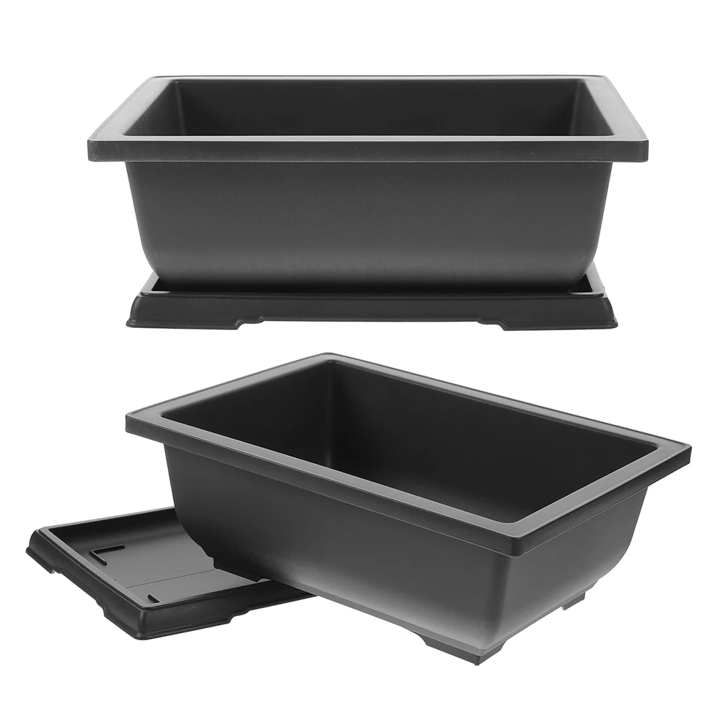 

Rectangular Succulent Planter Pot Small Plastic Flower Pot with Drainage Holes for Balcony Plant Container for Indoor & Outdoor