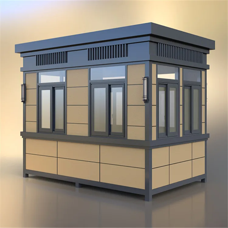 Security Parking Ticket Booth Economic Prefabricated Toll Booth Tool Room Outdoor Sentry Box