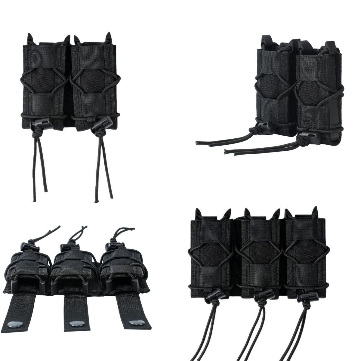 

Molle Pistol Mag Pouch Double/Triple Stack Magazine for 9mm/.40 Calibers 45acp Glock S&W M&P, Sig 226/229, and Springfield 1911