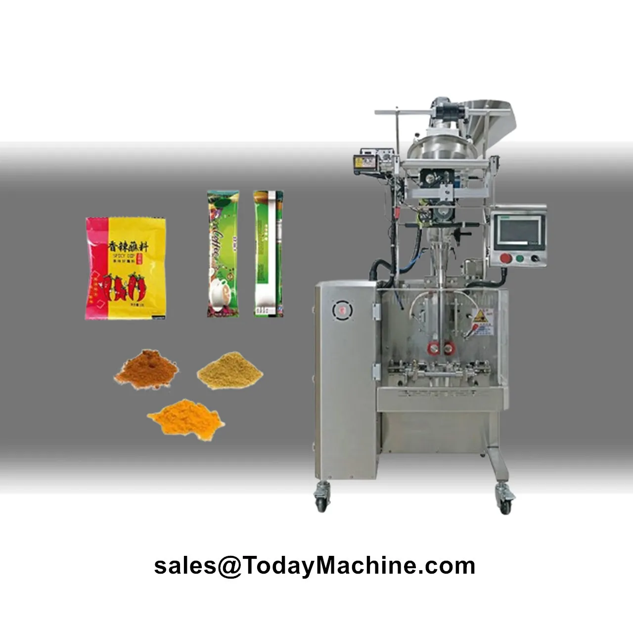 Vertical Automatic Auger Filler Bag Packing Machine for Instant Coffee Sticks Sugar Bag Powder