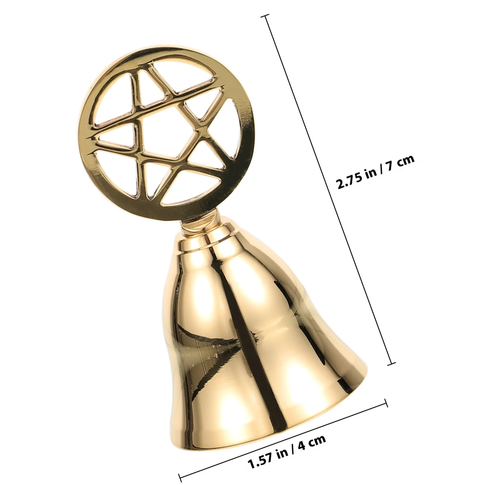 قسط النحاس يده جرس براعة مفصلة أنيقة نظرة مذبح طقوس ديكور جرس لحفل العرافة زخرفة المنزل