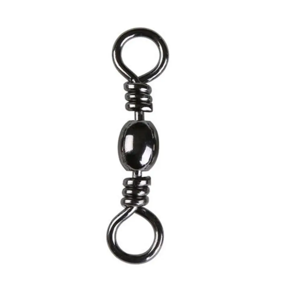 

50pcs Catfish Lures Solid Ring Barrel Swivels Connector Quick Swivel Rolling Swivels Snap Bearing Rolling Fishing Line Connector