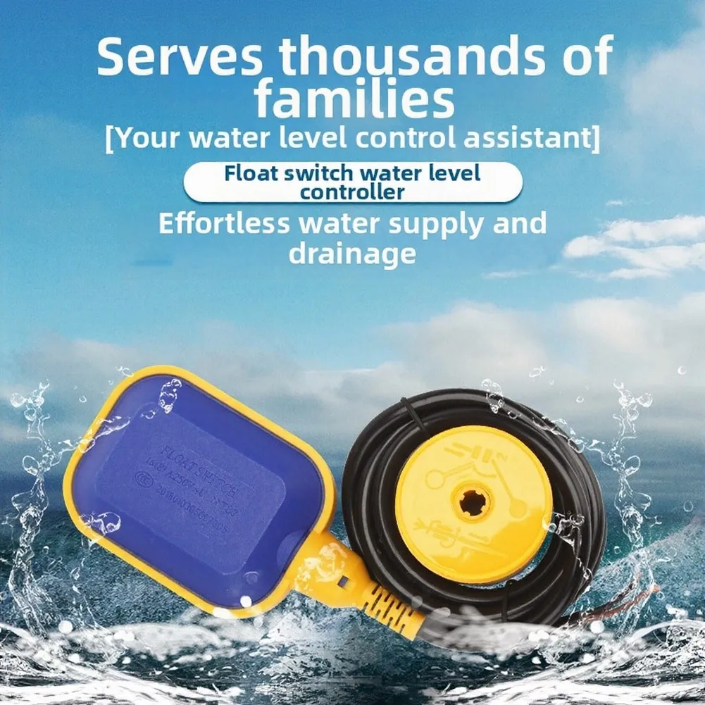2pcs Water Level Float Ball Switch for Pump Start Stop Function in Domestic and Light Industrial Water Storage Applications