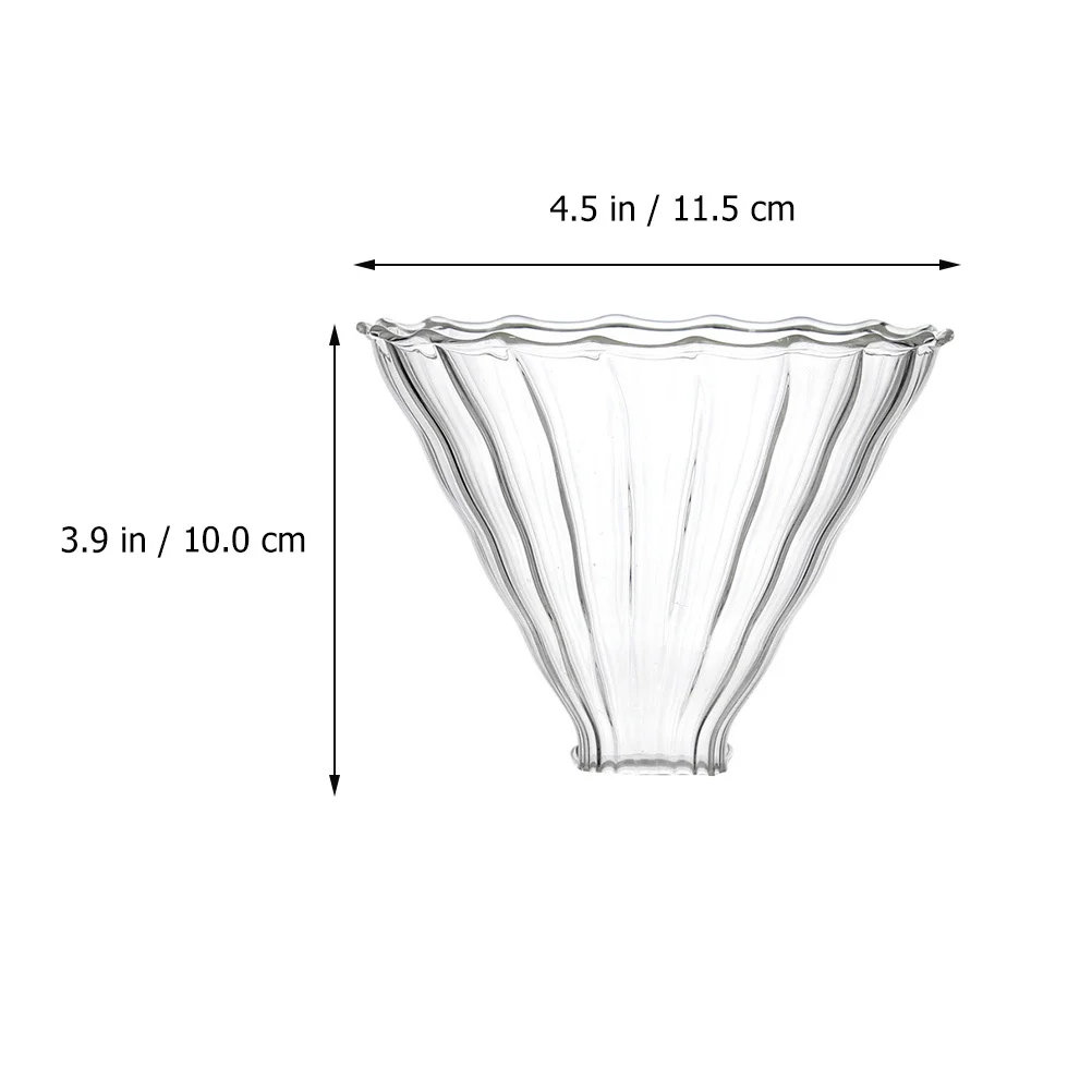 

2Pcs Durable Glass Coffee Dripper Funnels Stripe Reusable Filters for Home Office Brewing Smooth Coffee Stripe