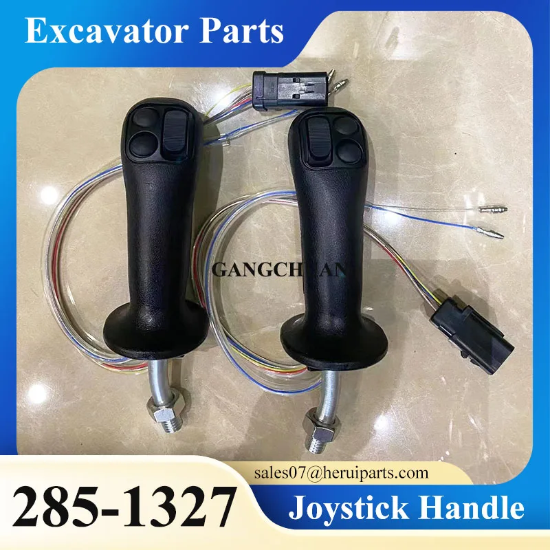 3 Button Hydraulic Control lever 285-1327 2851327 Joystick Handle for Caterpillar E320D 325D E325D E330D Excavator Parts