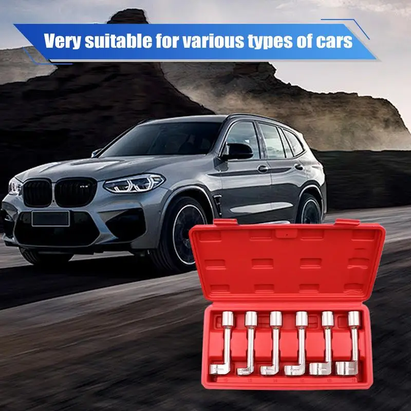 ชุดซ็อกเก็ตไดรฟ์ 1/2 นิ้วชุดซ็อกเก็ตเปิดเครื่องมือกําจัดเส้นหัวฉีดชุดซ็อกเก็ตไดรฟ์ความแข็งแรงสูงประแจหัวฉีด