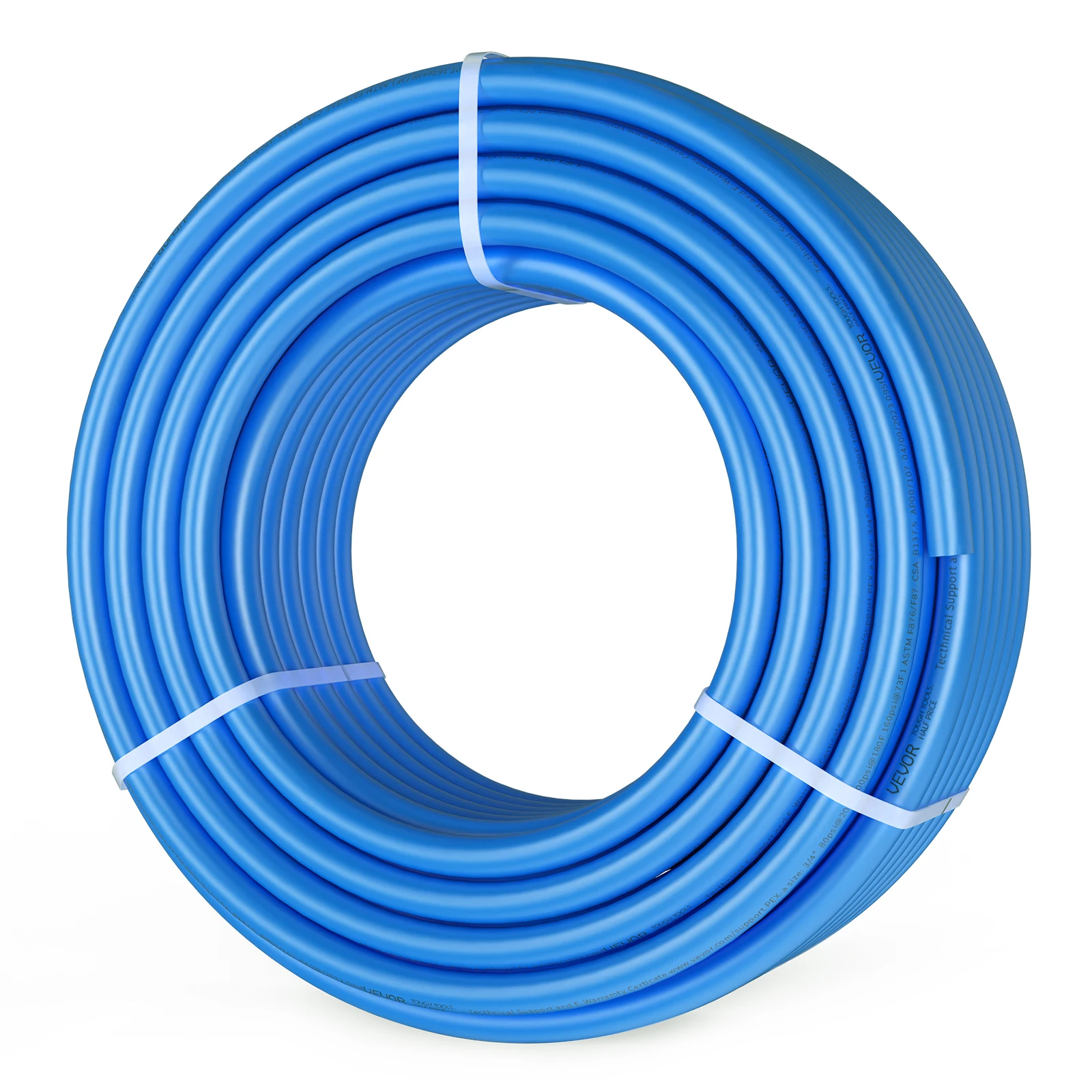 VEVOR PEX Pipe 3/4 Inch 100 Feet Length PEX-A Flexible Pipe Tubing Blue for Potable Water Hot/Cold Water Easily Restore