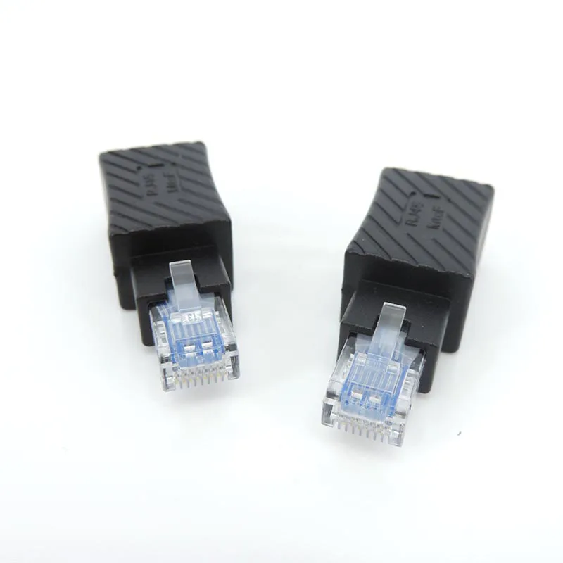 1pcs/2pcs/5pcs RJ45 Male to RJ45  Female Cat5/6 Ethernet LAN Extension Adapter Up Angle connector for Computer Notebook
