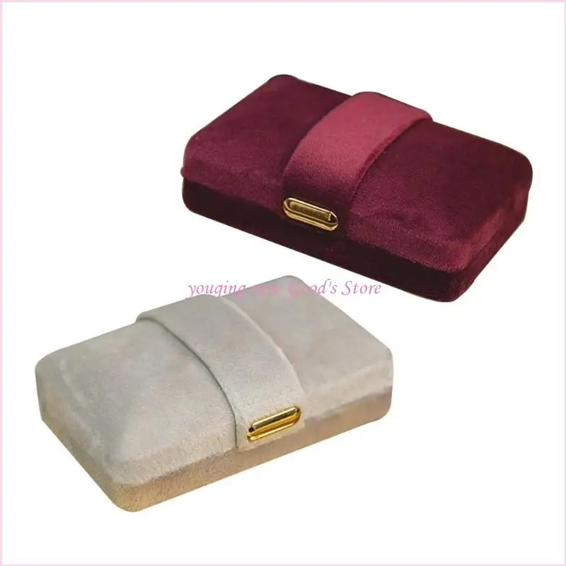 

57QA Sophisticated Ring Storage Solution Plush Plush Jewelry Box for Ring Collection Protective Scratch Proof Rings Case