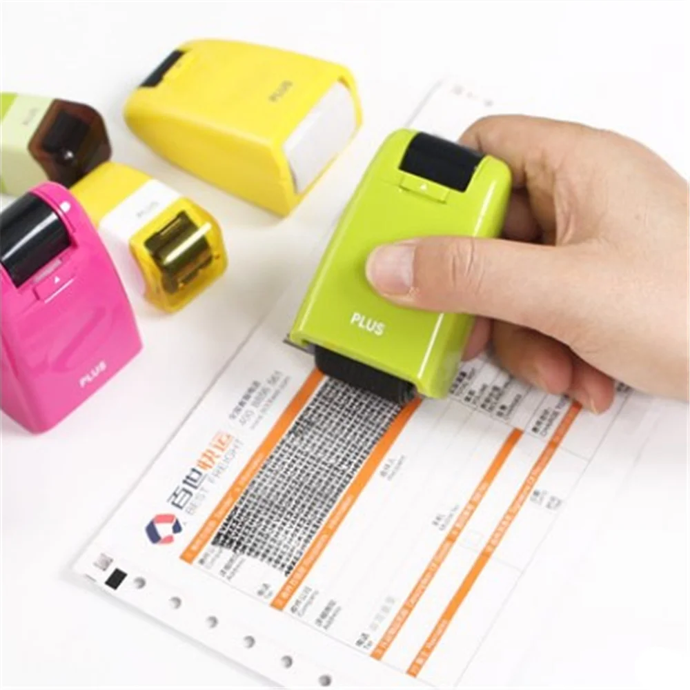 1Pc Mini Roller Messy Code Privacy Protector Seal Roller Stampers for Confidential