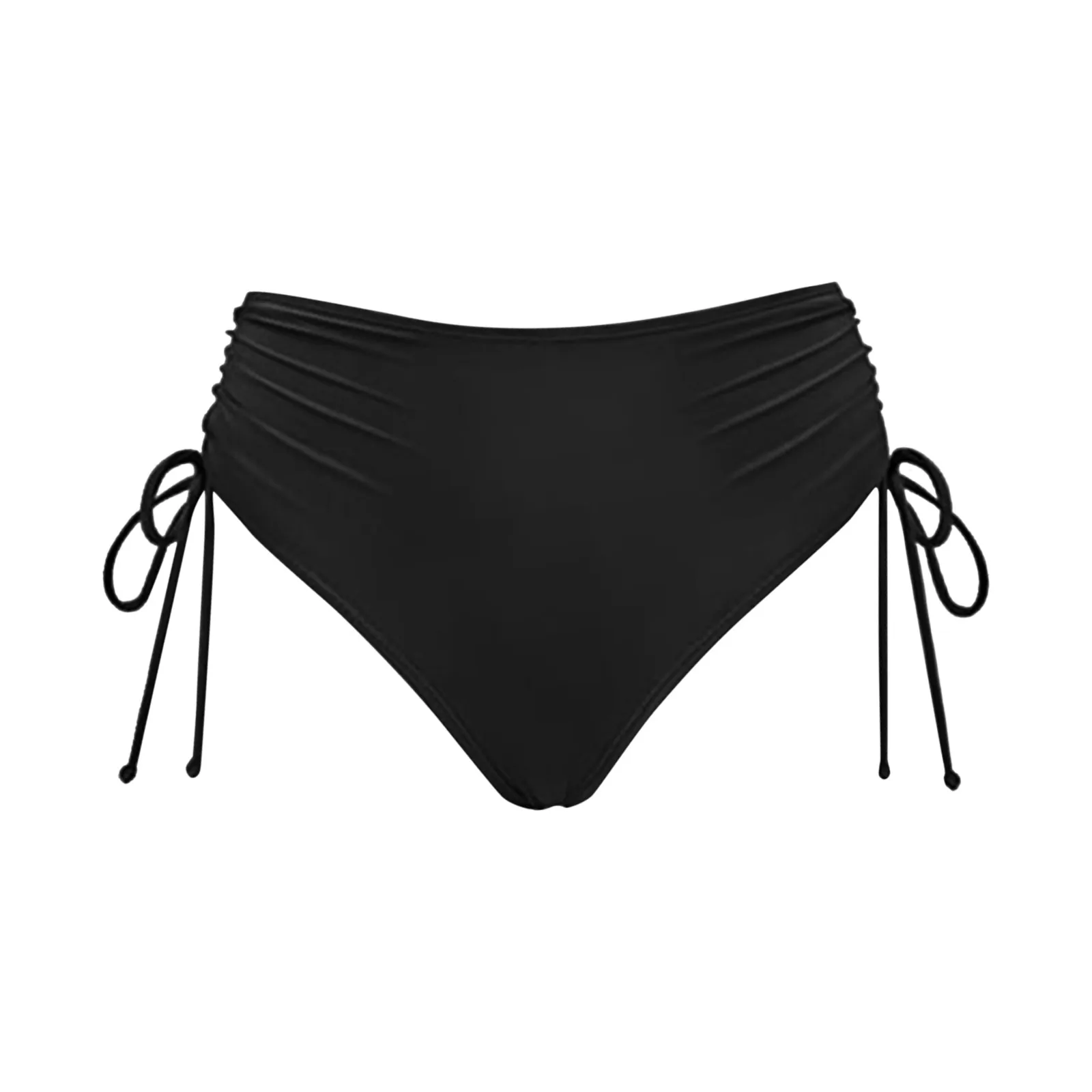 Parte inferior de Bikini de cintura alta para mujer, bragas de natación, Bikinis sexys lisos de verano, pantalones cortos de baño, traje de baño