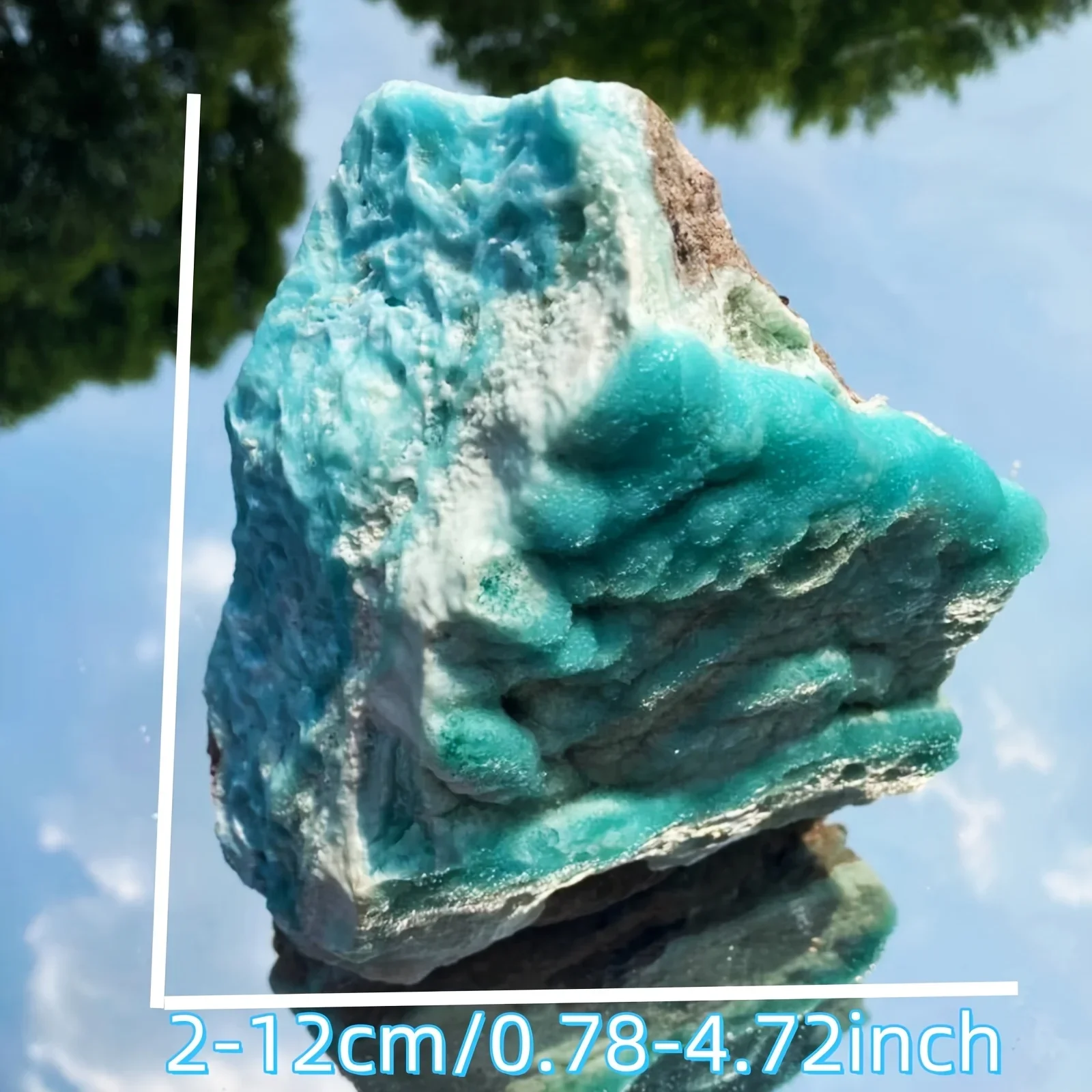 1pc Rare Blue Hemimorphite Raw Stone, Natural Blue Crystal Quartz, Bohemian Style Home Decor, Unique Holiday Gift