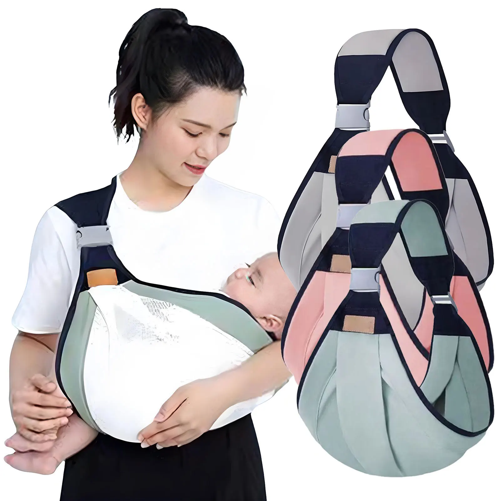 Lightweight Baby Carriers Hand Free Easy to Wear,Adjustable Toddler Straps Infant Toddler Baby Hip Carrier for Newborn to Toddle