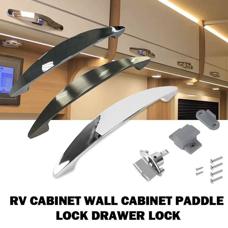 10 ชิ้น TYTXRV Arc Wandkast Paddle ล็อค Garderobe Handvat Knop Vergrendelen Trekhendel Knop Chroom Boog Kast สล็อต RV อุปกรณ์เสริม