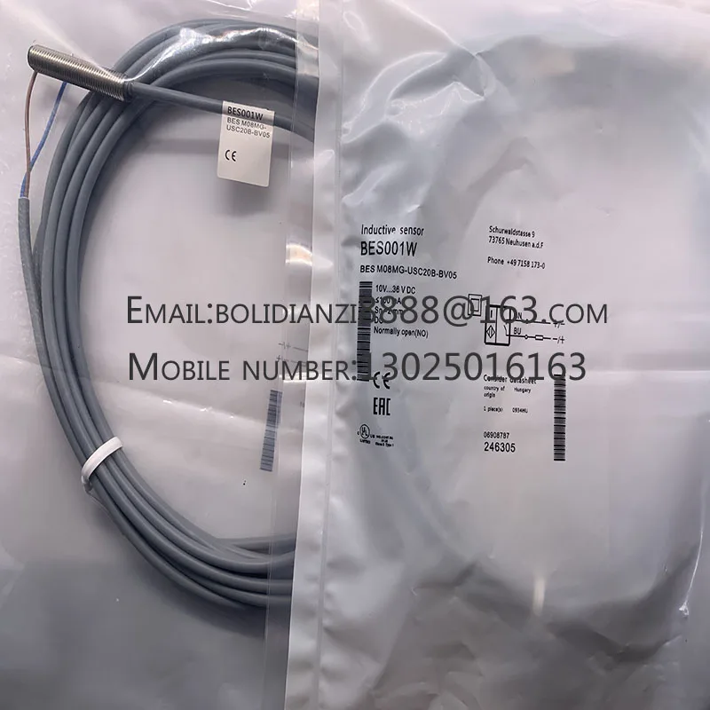 Sensor de interruptor de proximidad, BES001W, BES, M08MG-USC20B-BV05, nuevo