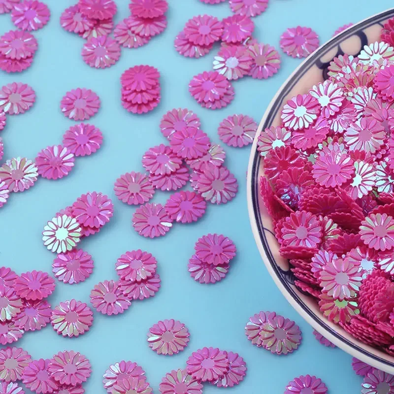 500g Kleine Gänseblümchen-Pailletten Matt 9mm Lose Pailletten für Hochzeitsdekoration/Bastelarbeiten Damen-Accessoires Pailletten – Detail 5