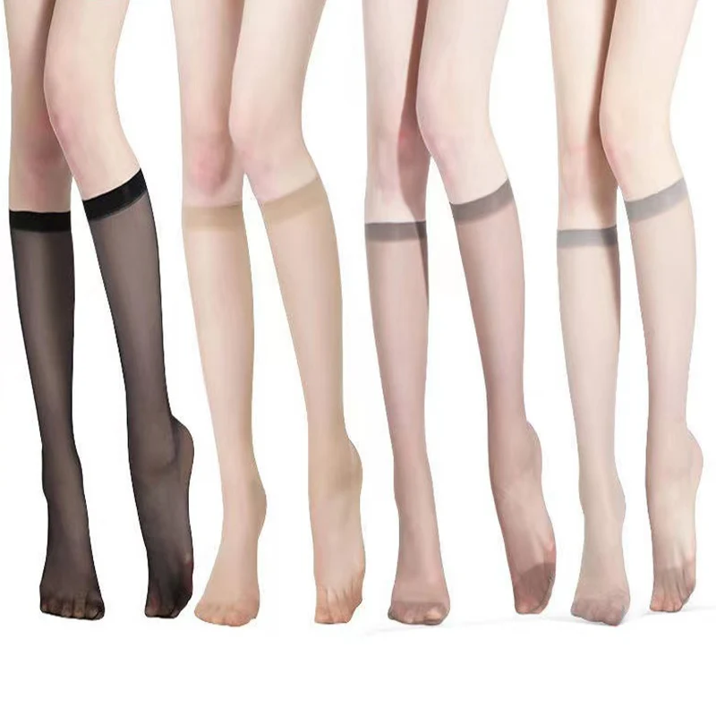 3 Pairs Women\'s Socks Solid Brand Nylon Stockings Thin Transparent Nylon Female Stocking Transparent Ultrathin Comfortable Sexy