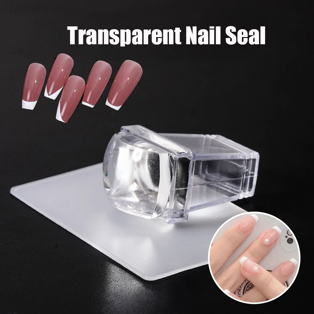 Silicone Square Stamping Nail Art Plates For Manicure Nails Accessories And Tools Nail Stamper Scraper Seal Templates