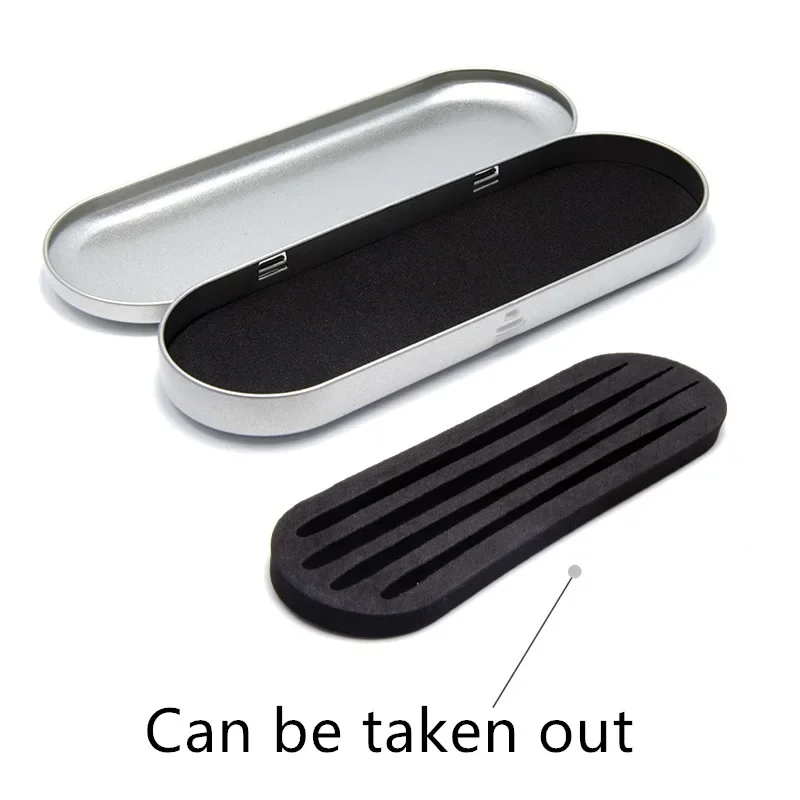 4 Slots Eyelashes Tweezers Box Exquisite Tinplate Storage Protection Box Beauty Makeup Tools Lash Extension Supplies