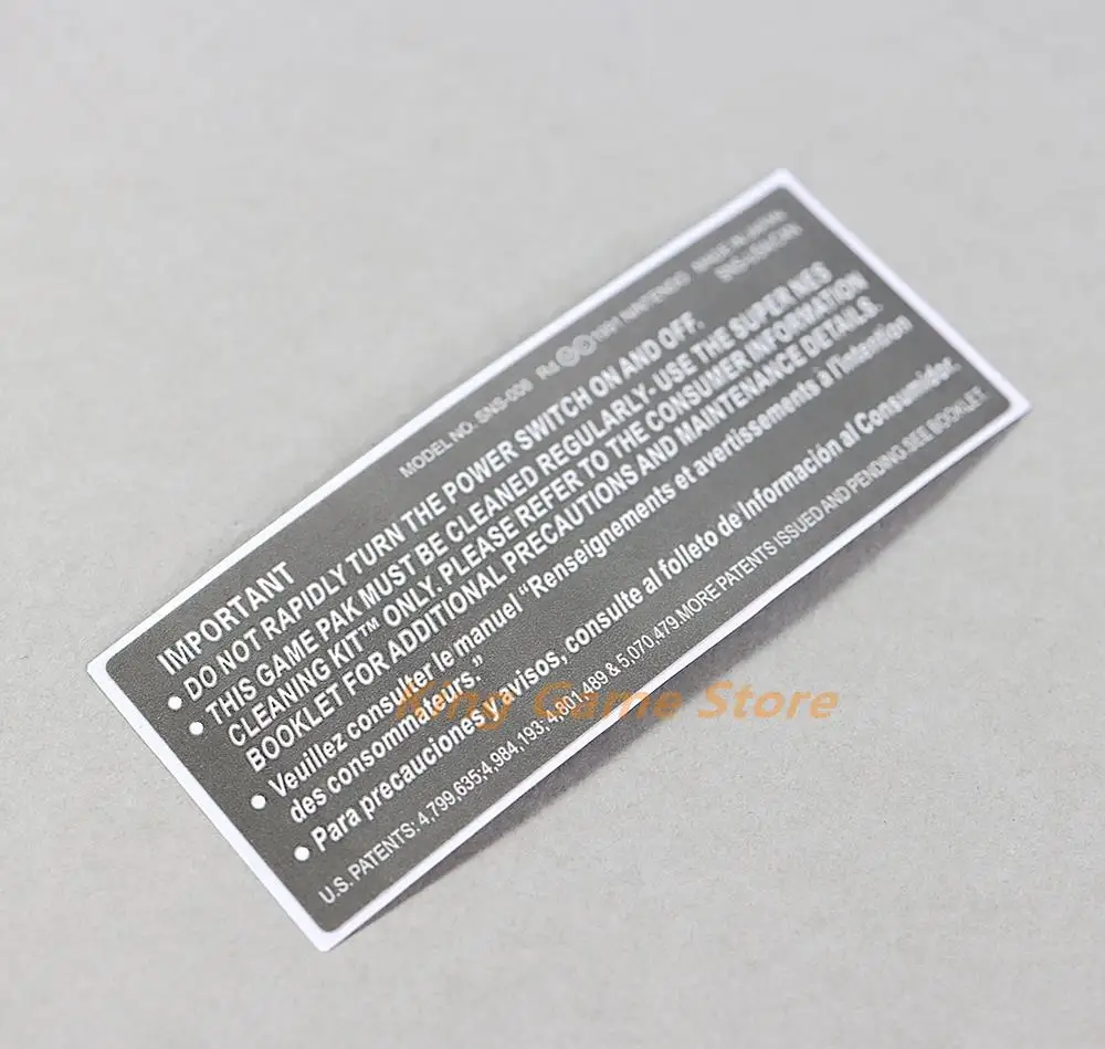 2 Stks/partij Vervanging Us Versie Behuizing Shell Sticker Label Voor Snes Cartridge Label Sticker Seals Game Reparatie Onderdelen