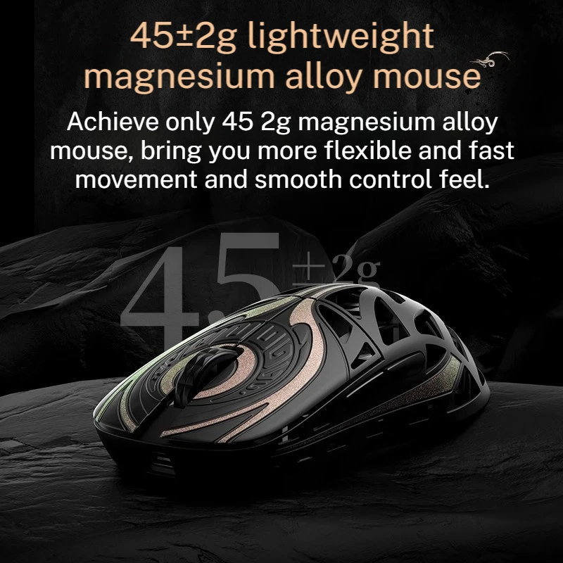 Wlmouse Gaming Mouse Bluetooth Dual-Mode Paw3950hs Sensor 8000k Magnesium Alloy Lightweight High-End Gaming Mouse Gift 2025