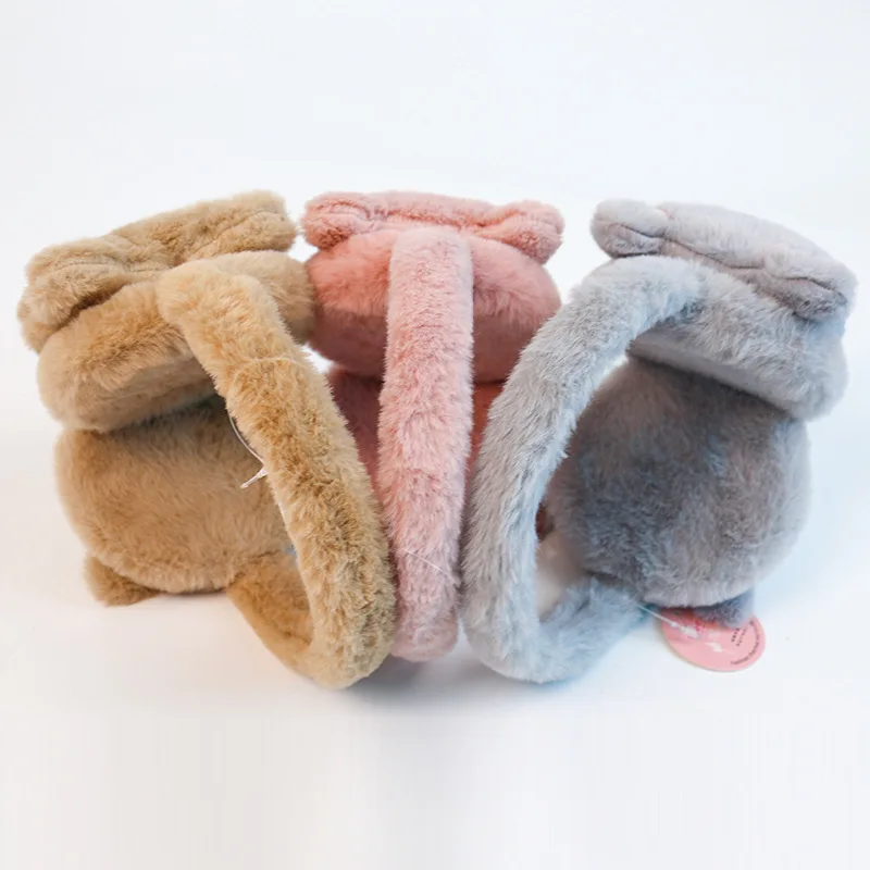 الشتاء غطاء للأذنين الملونة الكرتون غطاء للأذنين محشوة الحيوان رئيس غطاء للأذنين الدافئة للأطفال مدرسة الشتاء