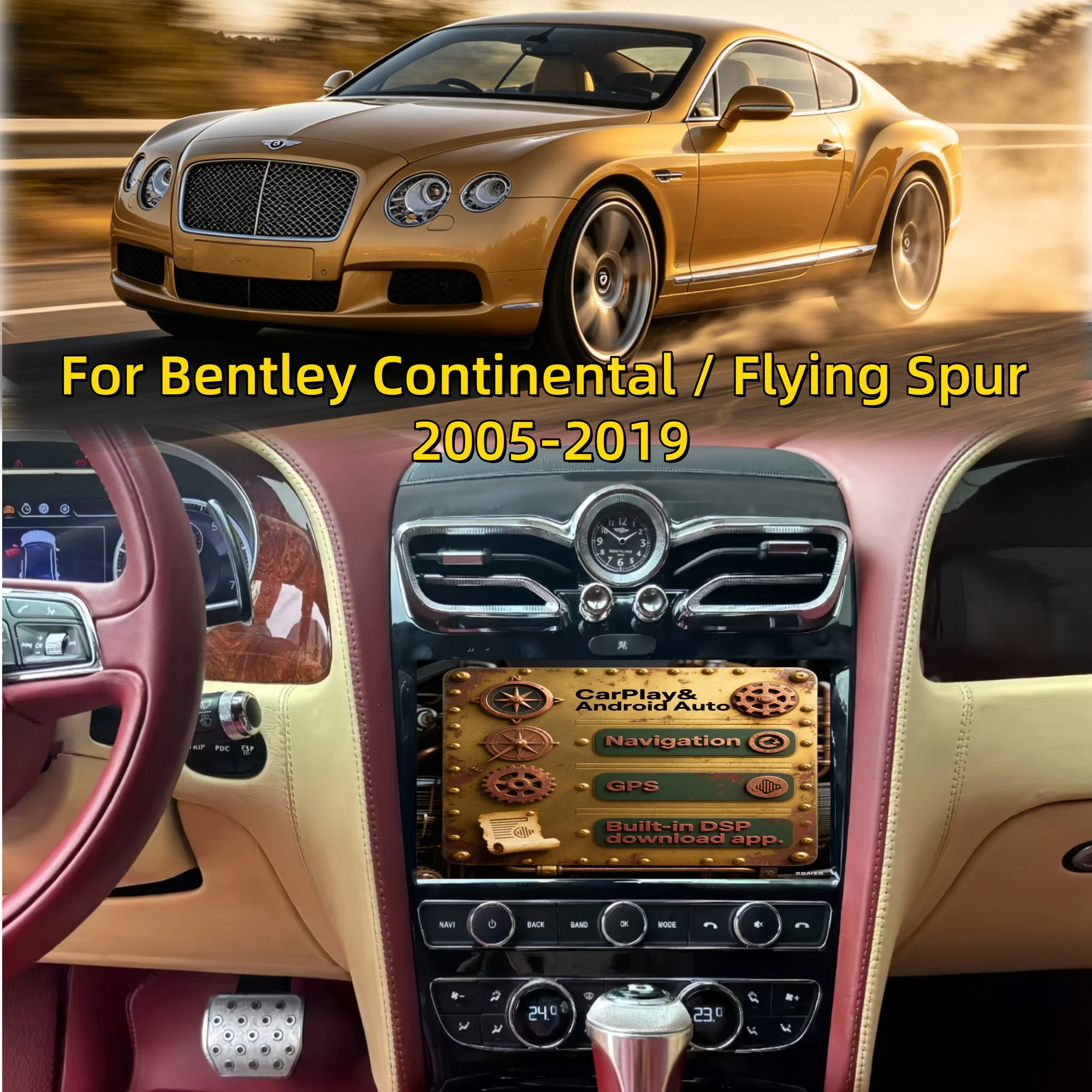Android audio&Wireless carplay For Bentley Continental / Flying Spur 2005-2019 automotive multimedia car intelligent systems