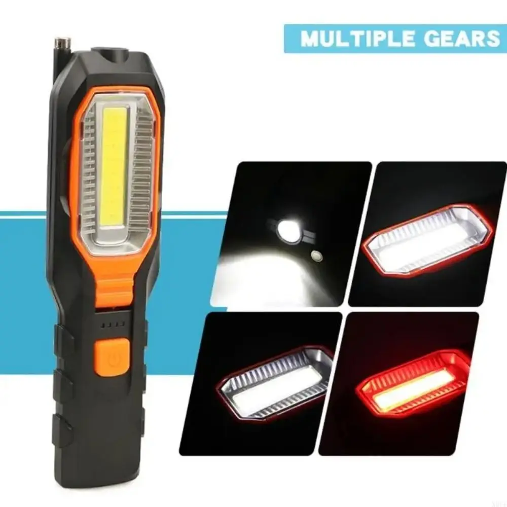 LED Compact Work Light Lightweight Easy To Carry Car Garage Mechanic Lamp Plastic Hook Design Bright Warning Torch Repair