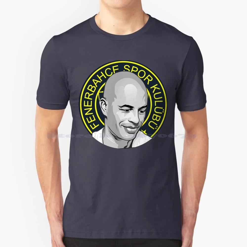 Alex De Souza Tribute T Shirt 100% Cotton Tee Alex De Souza Kralex Fenerbahce Fenerbahce Legend Brasil Fb Sar? Lacivert Sar?