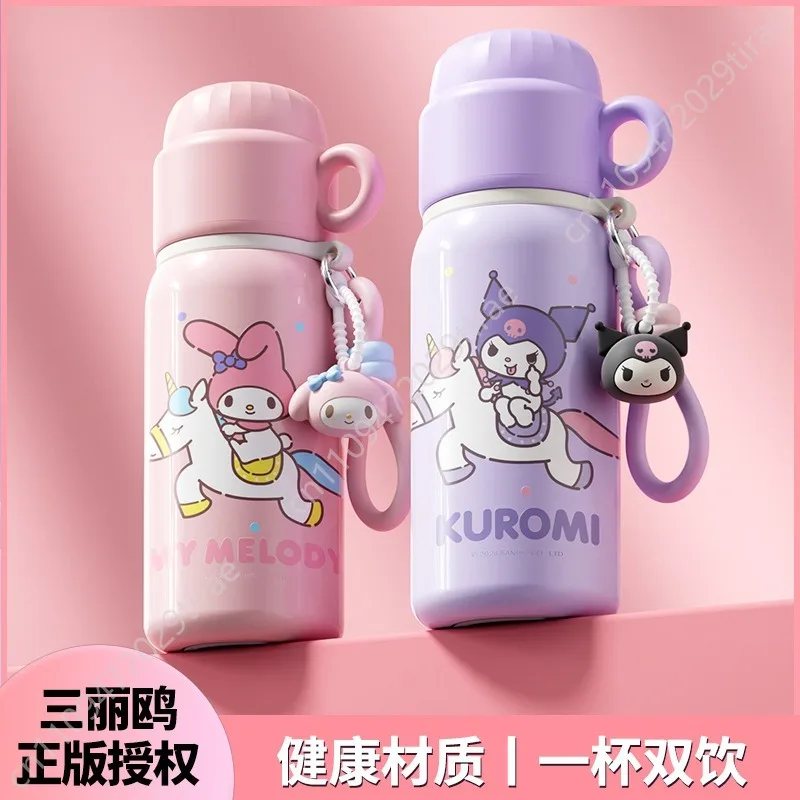 

Sanrio Hello Kitty Stainless Steel Straw Cup HelloKitty Friends Plastic Water Cup Gift Cosplay Props kettle