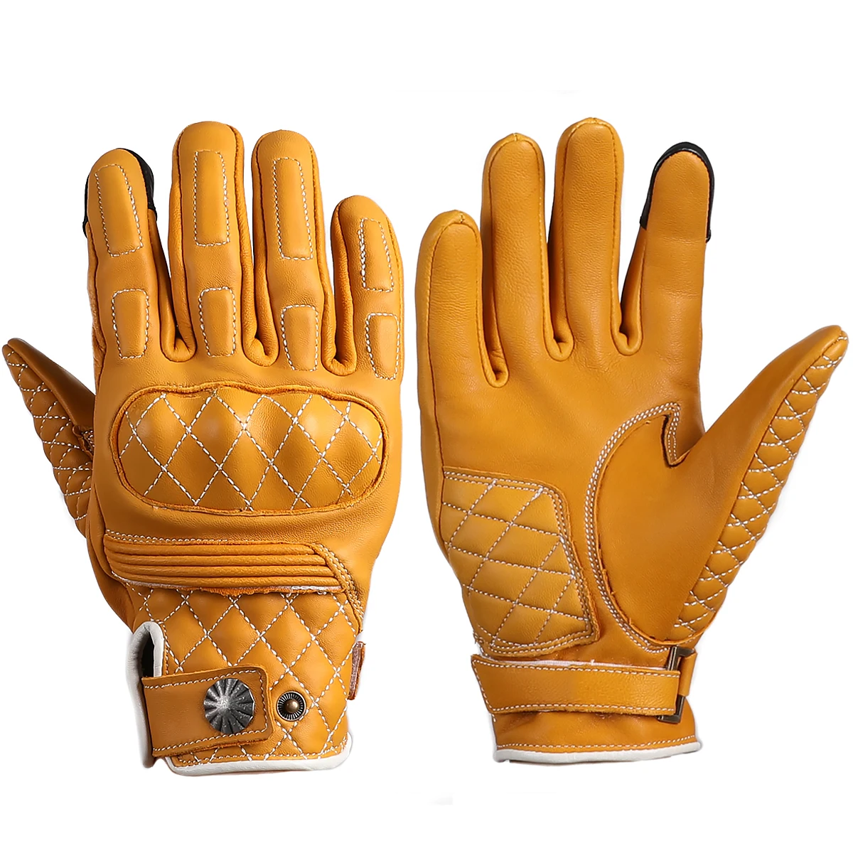 AliExpress SUPPEV&STTDIO Men's Genuine Goat Skin Leather Motorcycle Driving Gloves All Season Wear for Sports Cycling Glove Motorbike