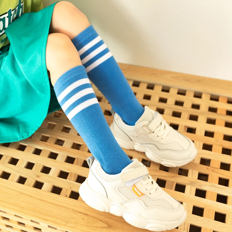 children socks cartoon stripe Baby Cotton Socks Knee High Long LegWarmers Socks Boy Girl Children socks 0-6 Y Baby Socks