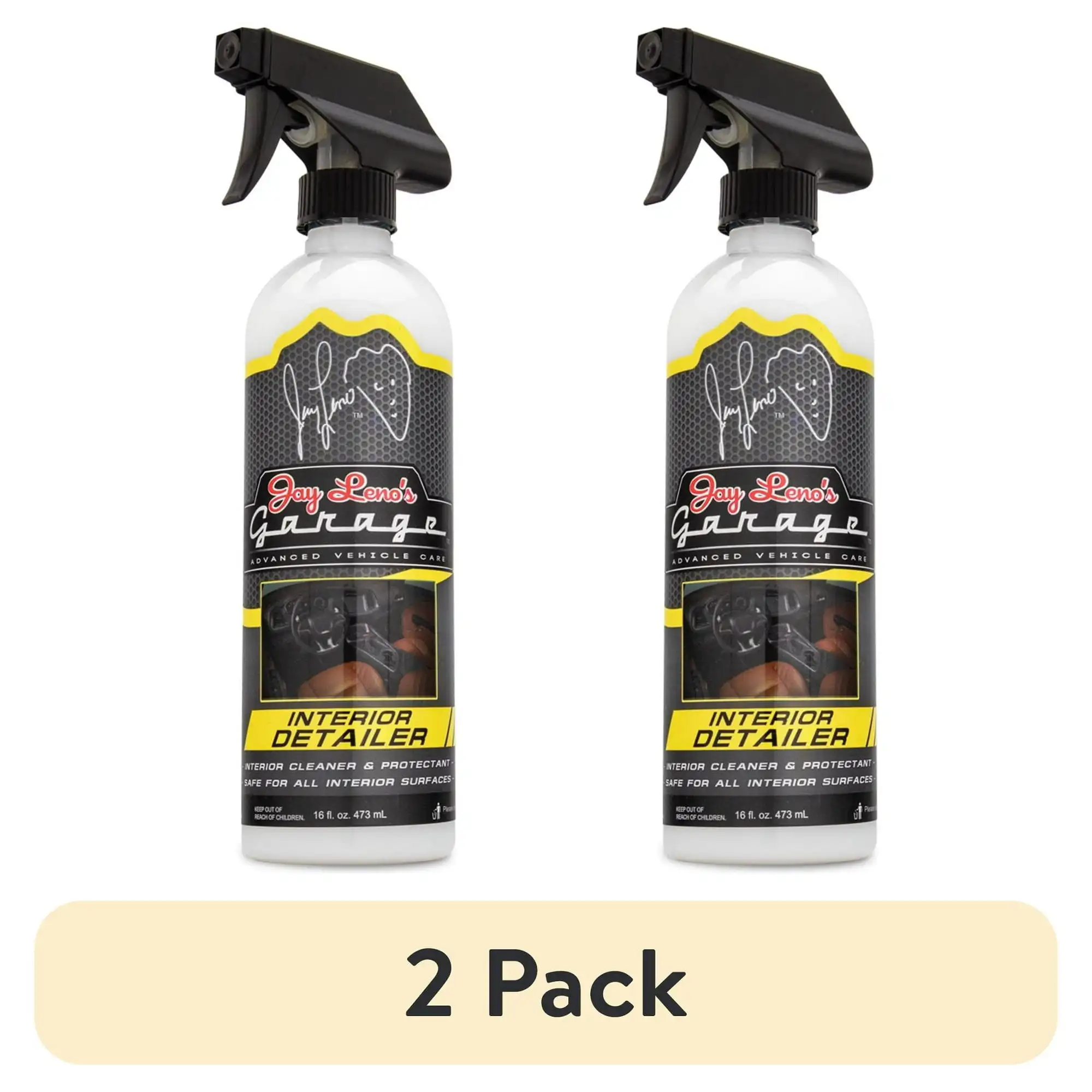 

car clean-(2 pack) Jay Leno's Garage Interior Detailer (16 oz) - Clean & Protect Car Interior Surfaces