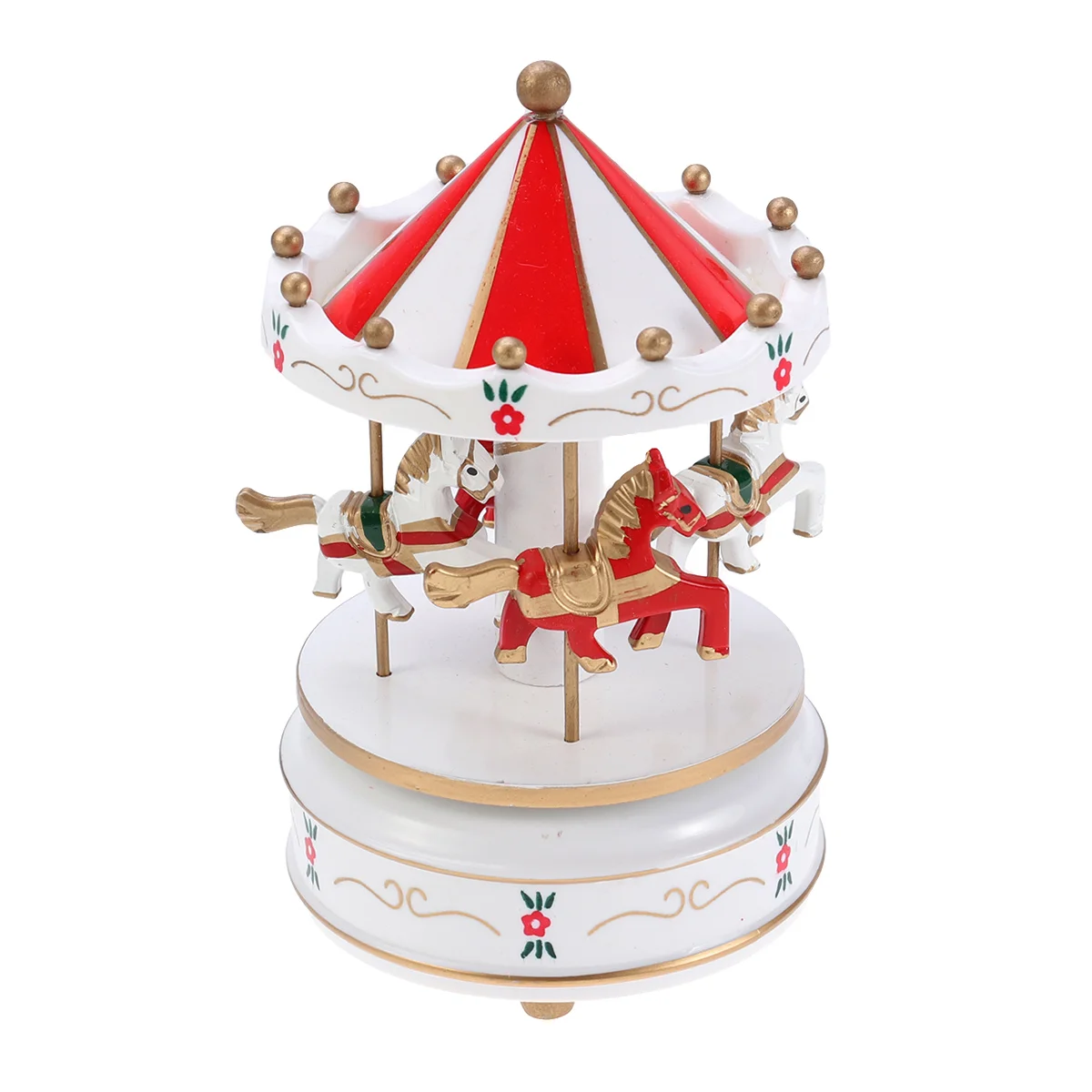 Regali per calze, ornamenti per presepe, carosello in miniatura in legno