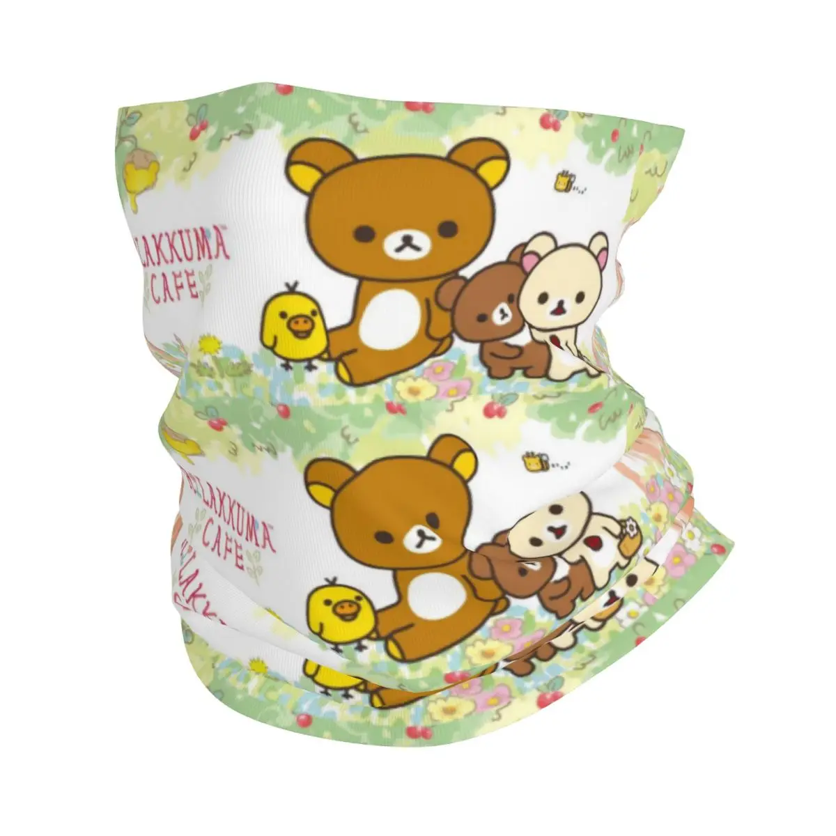 Lazy Bear Rilakkuma Bandana Neck Gaiter Printed Mask Scarf Warm Headwear Outdoor Sports For Men Women Adult Windproof