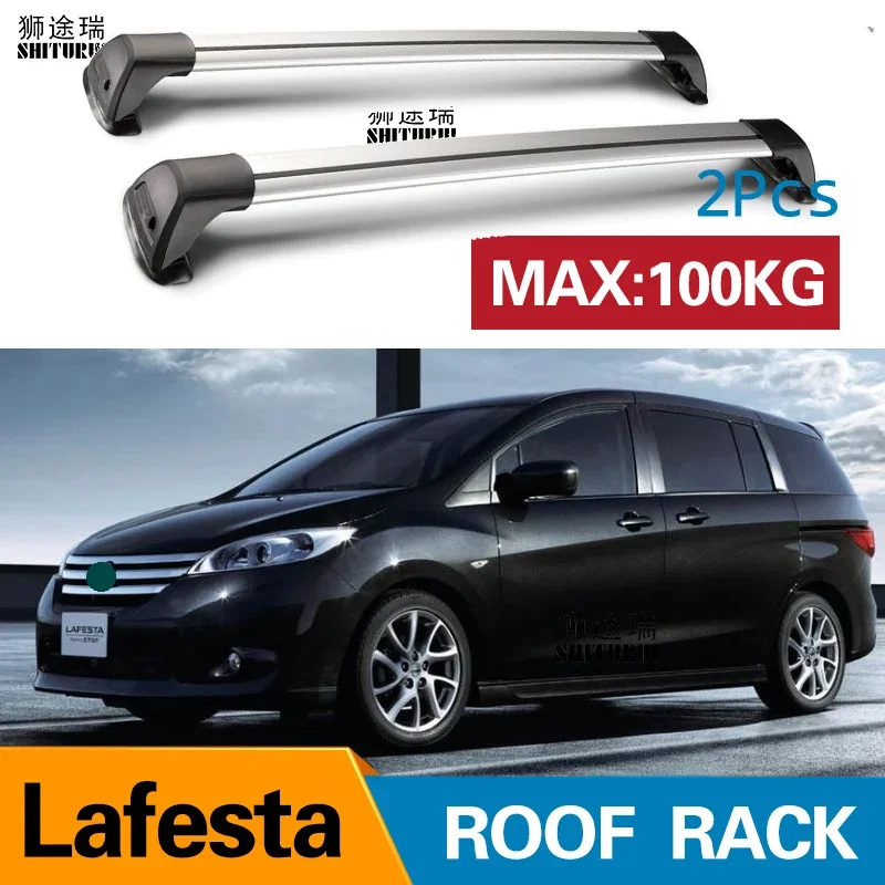 

2 pcs For NISSAN Lafesta Highway Star MVP (japan) roof bar car special aluminum alloy belt lock Led shooting spotlight roof