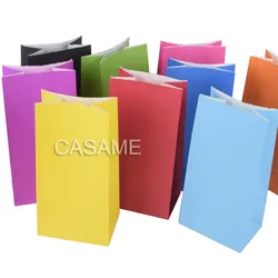 mini Kraft Paper Bags 30pcs/lot Stand Up Dot bags Child Party Birthday Food Paper Kraft Seal Gift Packing Treat Bag Supplies